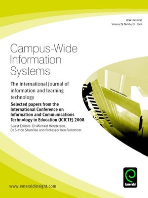 cover image of Campus-Wide Information Systems, Volume 26, Issue 3